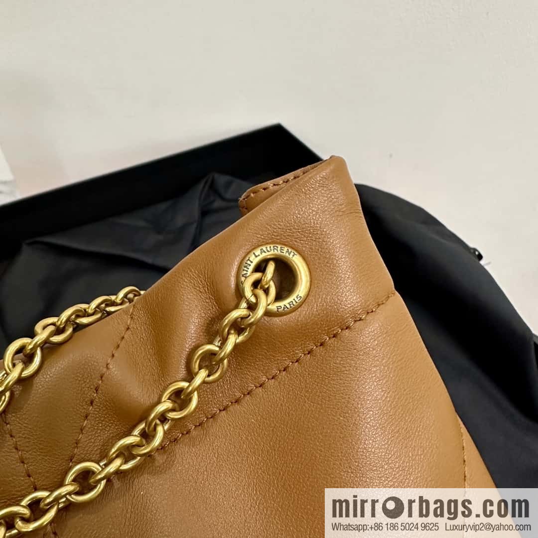 YSL 𝗝𝗔𝗠𝗜𝗘 𝟰.𝟯 𝗣𝗢𝗖𝗛𝗢𝗡 sheep leather clutch bag 781666 caramel color