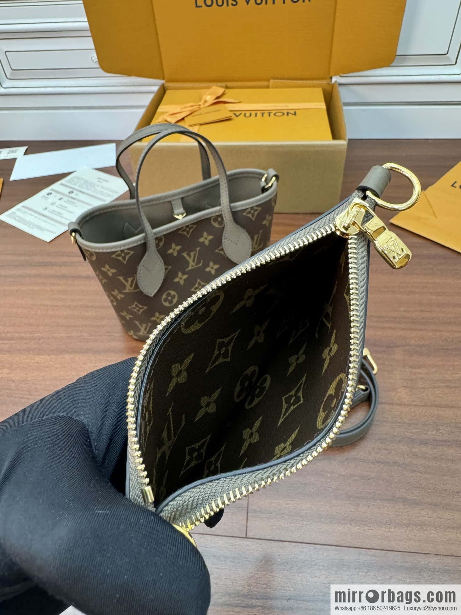 LV M12109 New Reversible Neverfull Bandoulière Inside Out BB