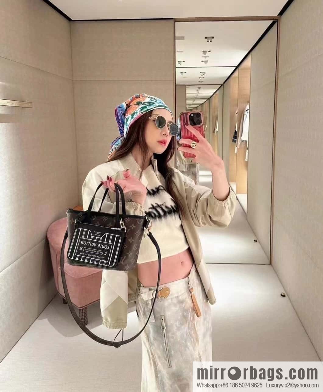 LV M12099 REVERSIBLE Neverfull Bandoulière Inside Out BB
