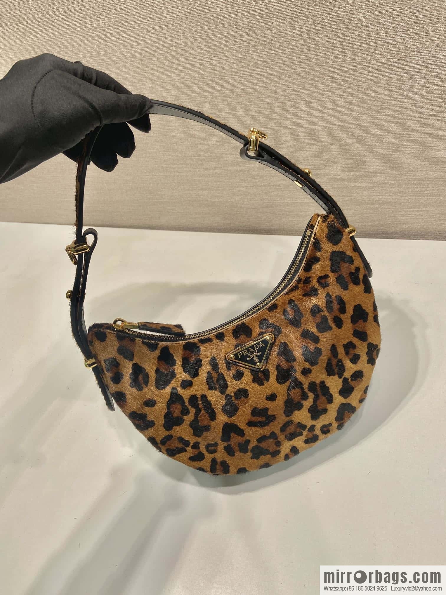 PRADA 🎉 Moon handbag 🎉 1BC194 leopard print🎉