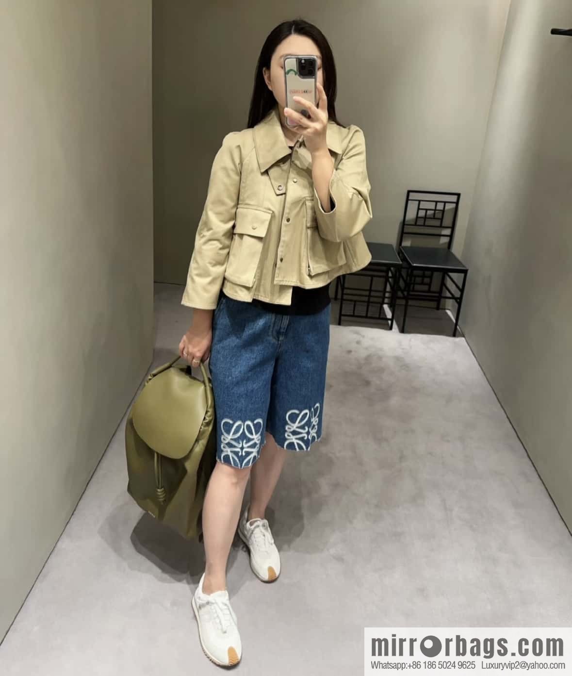 LOEWE Luo's new backpack 🎒 0903 green