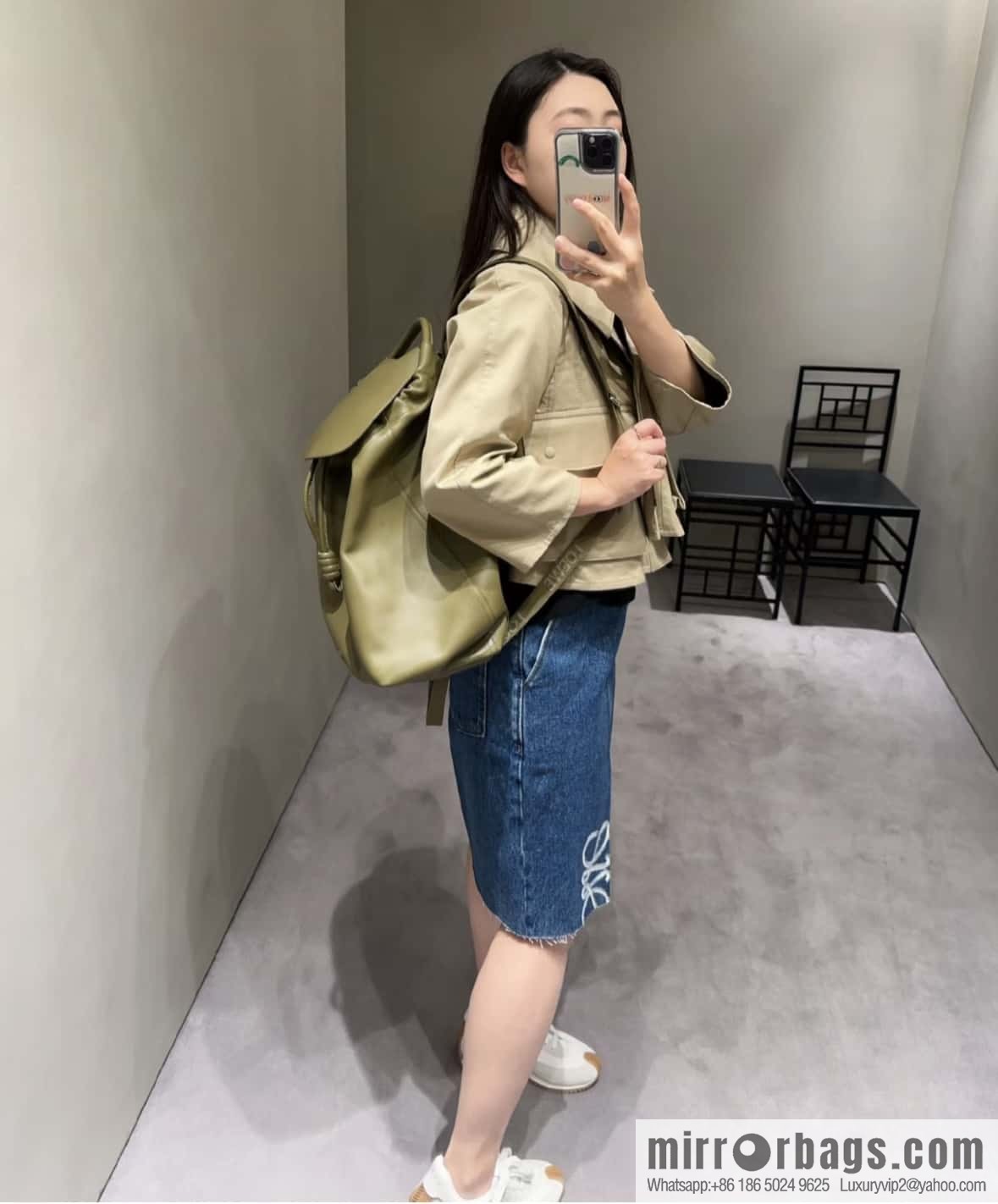 LOEWE Luo's new backpack 🎒 0903 green