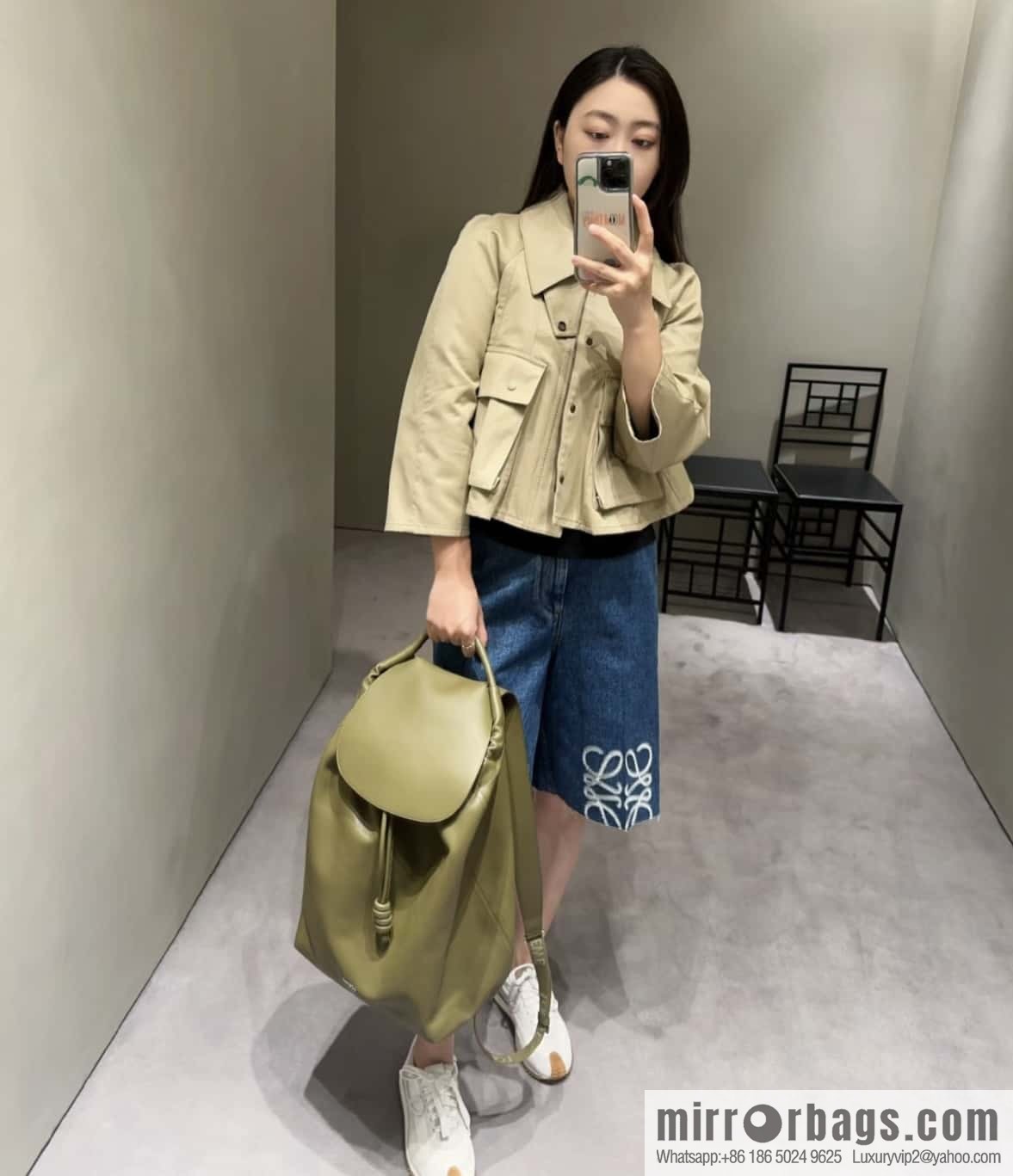 LOEWE Luo's new backpack 🎒 0903 green
