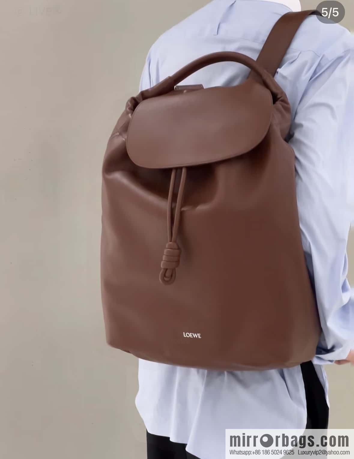 LOEWE Luo's new backpack 🎒 0903 brownie brown