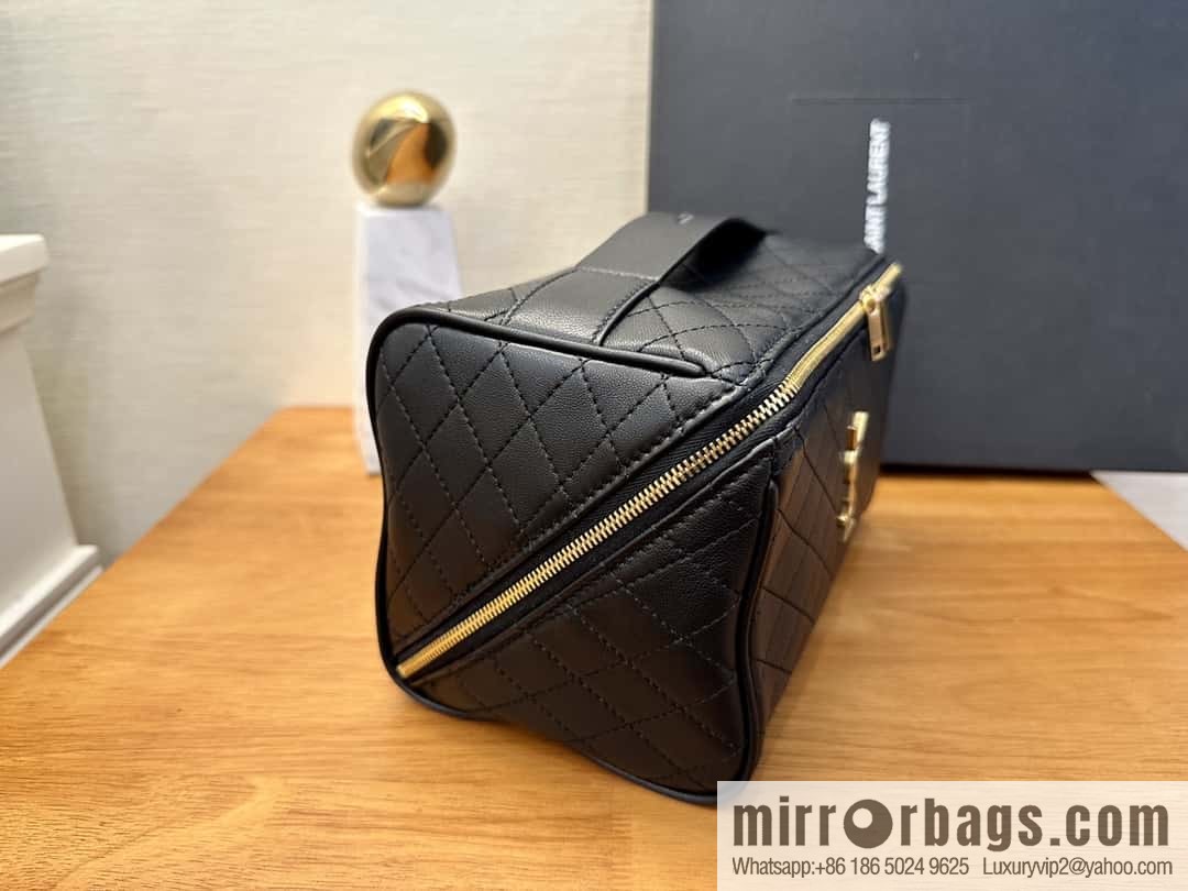 YSL quilted sheep leather cosmetic bag 753171