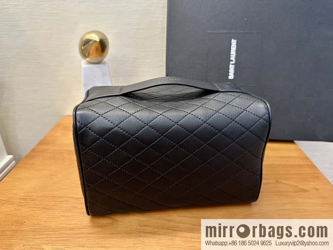 YSL quilted sheep leather cosmetic bag 753171