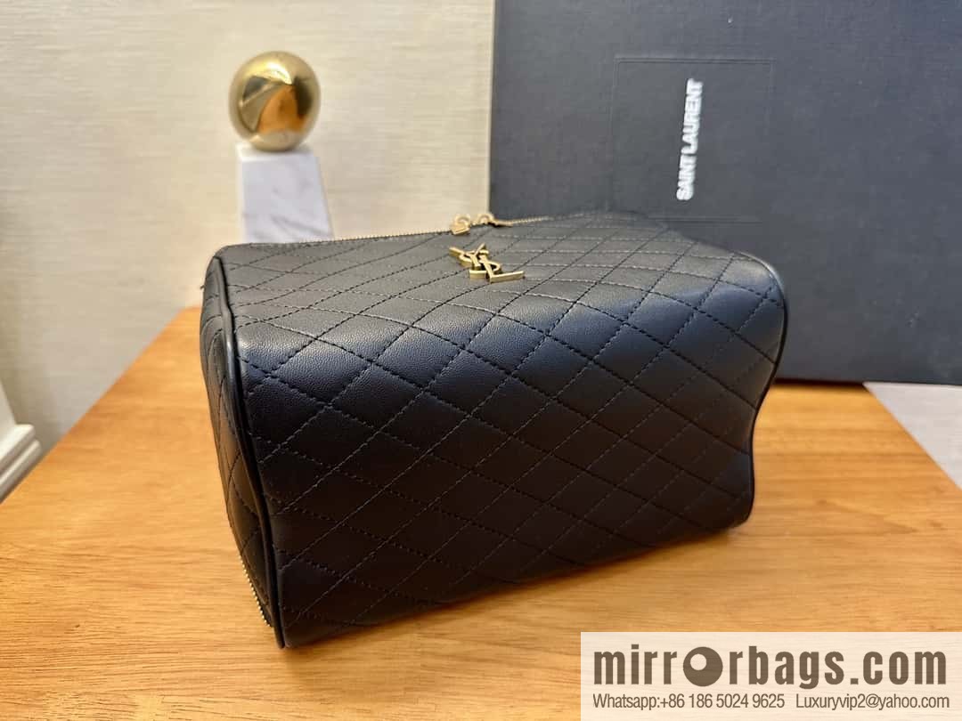 YSL quilted sheep leather cosmetic bag 753171