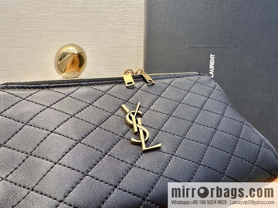 YSL quilted sheep leather cosmetic bag 753171