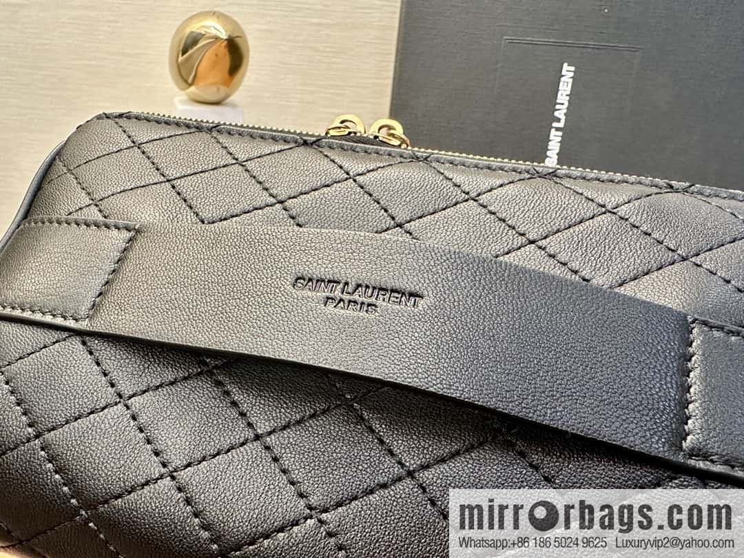 YSL quilted sheep leather cosmetic bag 753171