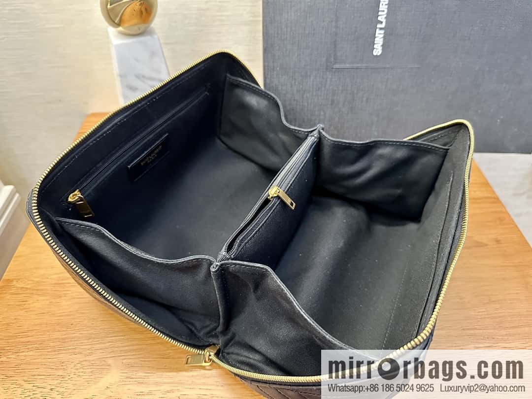 YSL quilted sheep leather cosmetic bag 753171