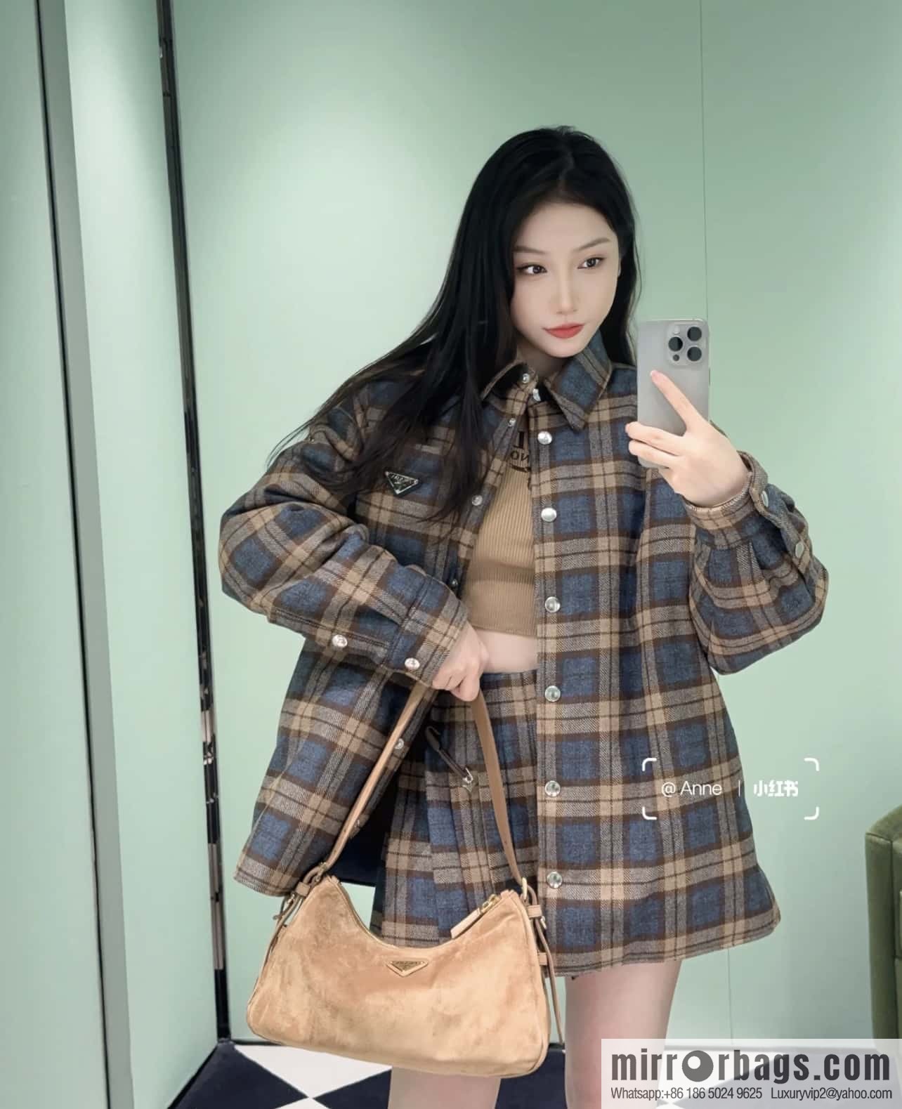 PRADA 🎉 new Aimee armpit bag 🎉 1BC228 fleece leather🎉🎉