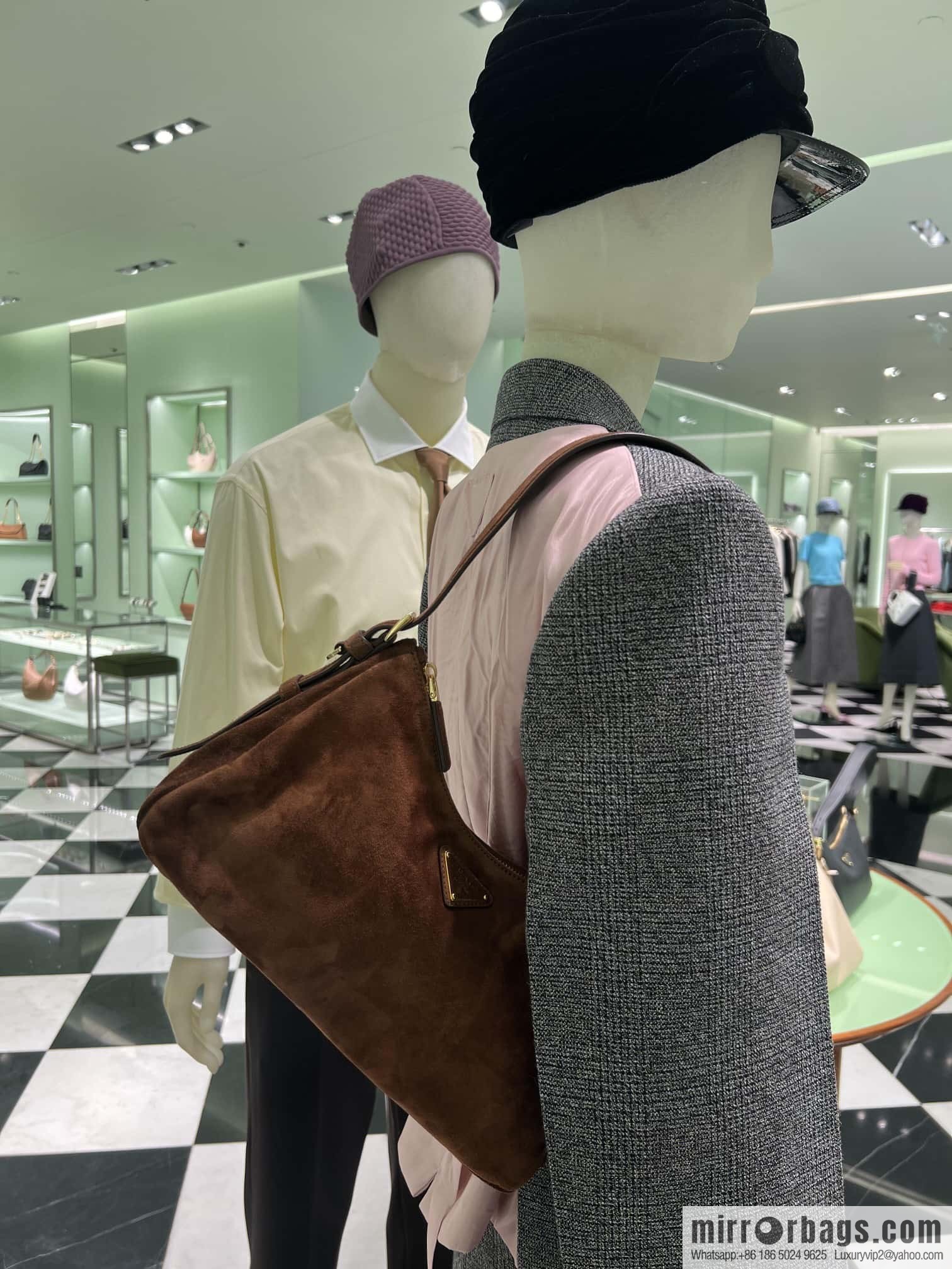 PRADA 🎉 new Aimee armpit bag 🎉 1BC229 small fleece leather🎉🎉