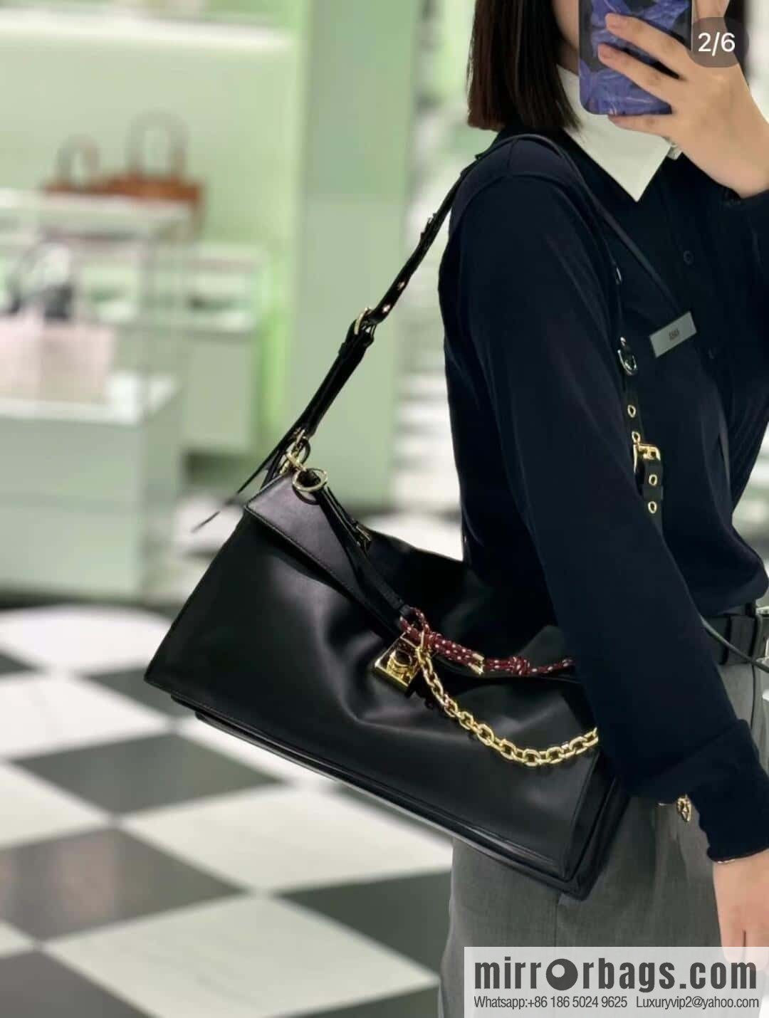 PRADA ๐ new ๐ 1BD378 large ๐๐ black