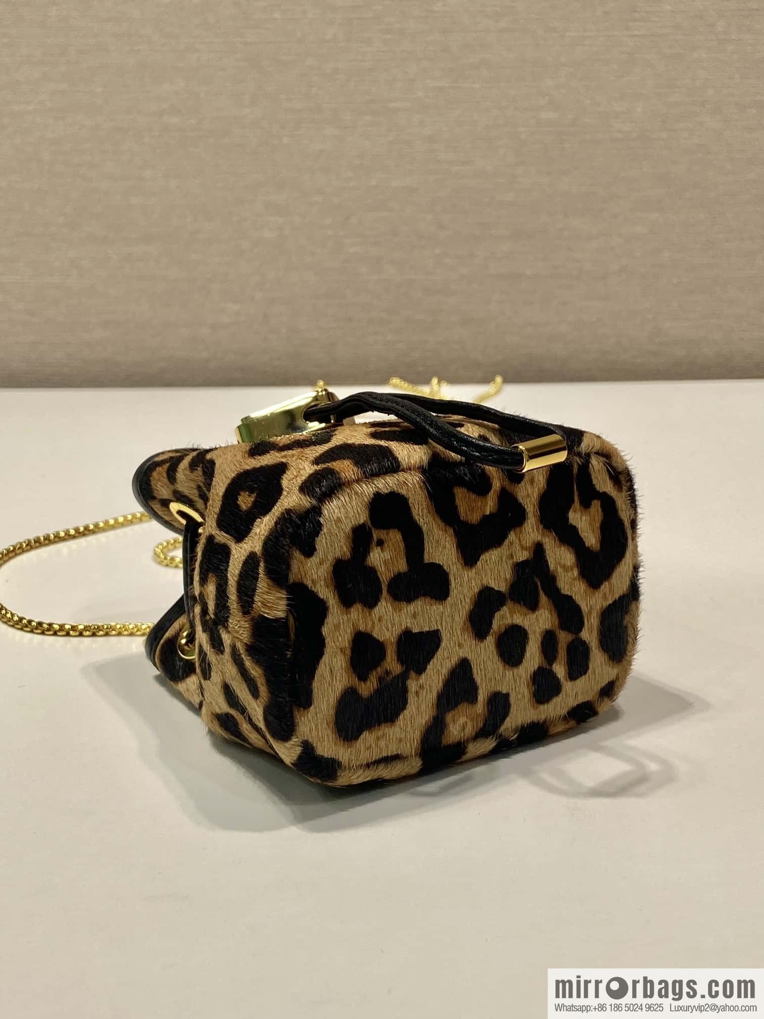 PRADA 🎉 Leopard print small bucket 🎉 1NR016 new product🎉🎉