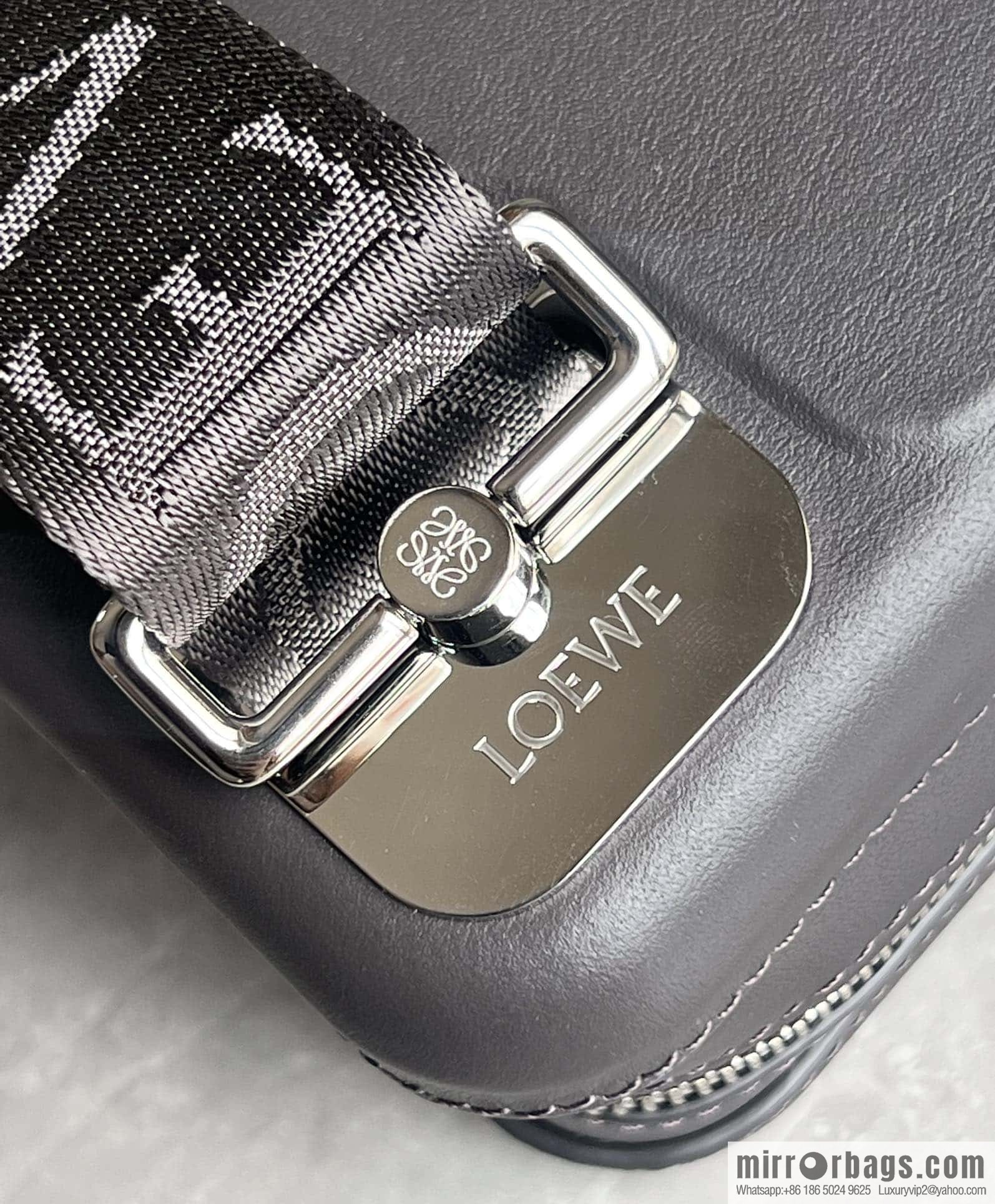 LOEWE Luo Jia Smooth Cow Leather Molded Sling Crossbody Bag 0902 Coffee