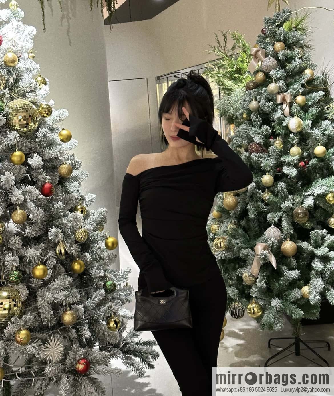 Chanel 24C horizontal 31bag nano leather, black ➿ AP3656