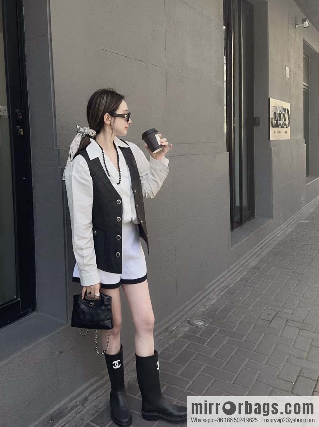 Chanel 24C horizontal 31bag nano leather, black ➿ AP3656