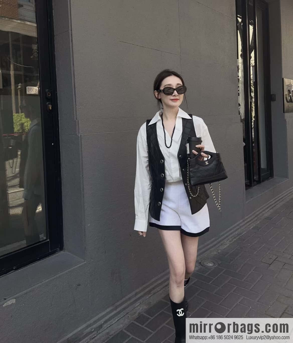 Chanel 24C horizontal 31bag nano leather, black ➿ AP3656