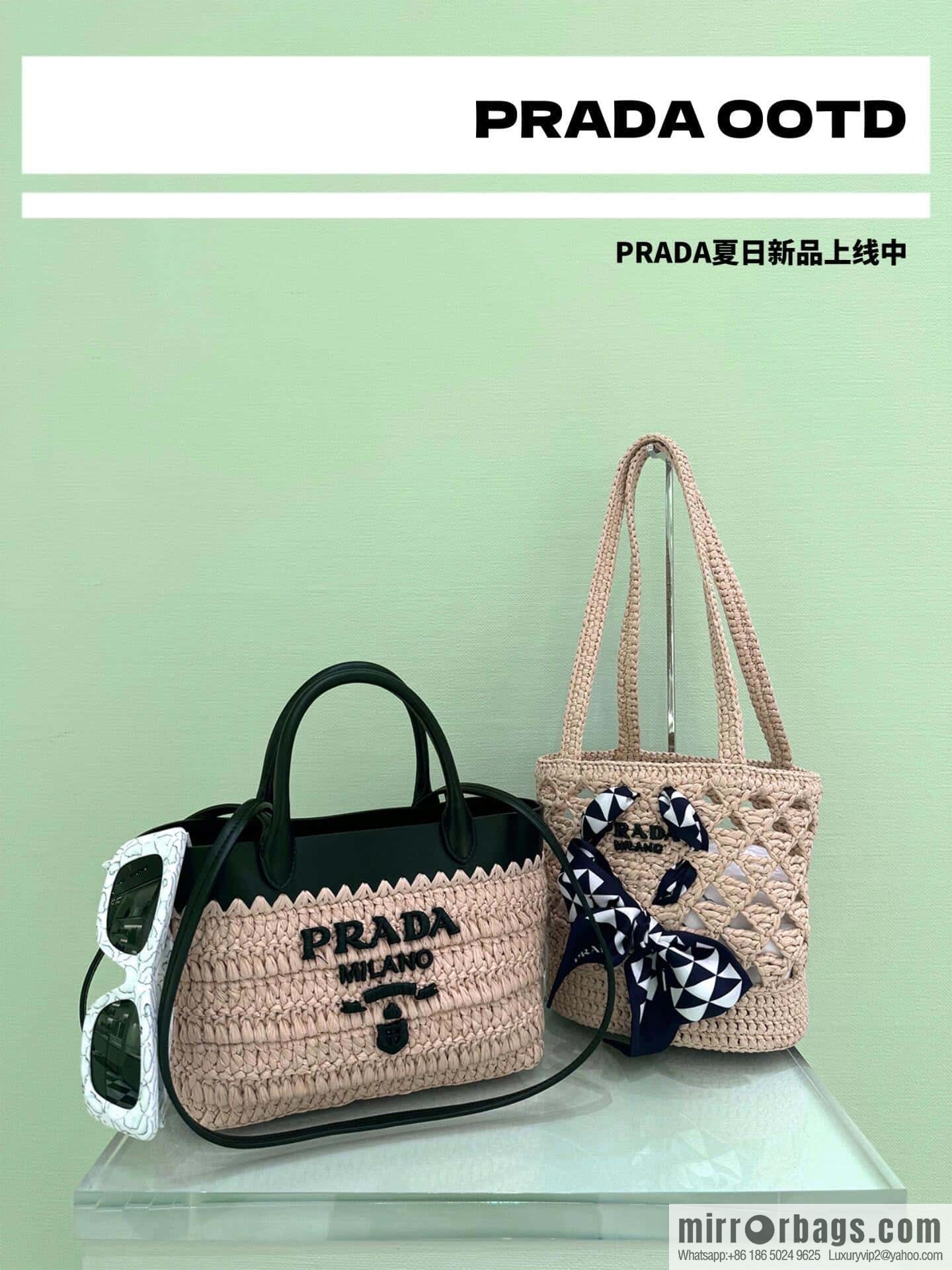 PRADA 🎉 new tote woven bag 🎉 1BG501 small🎉🎉