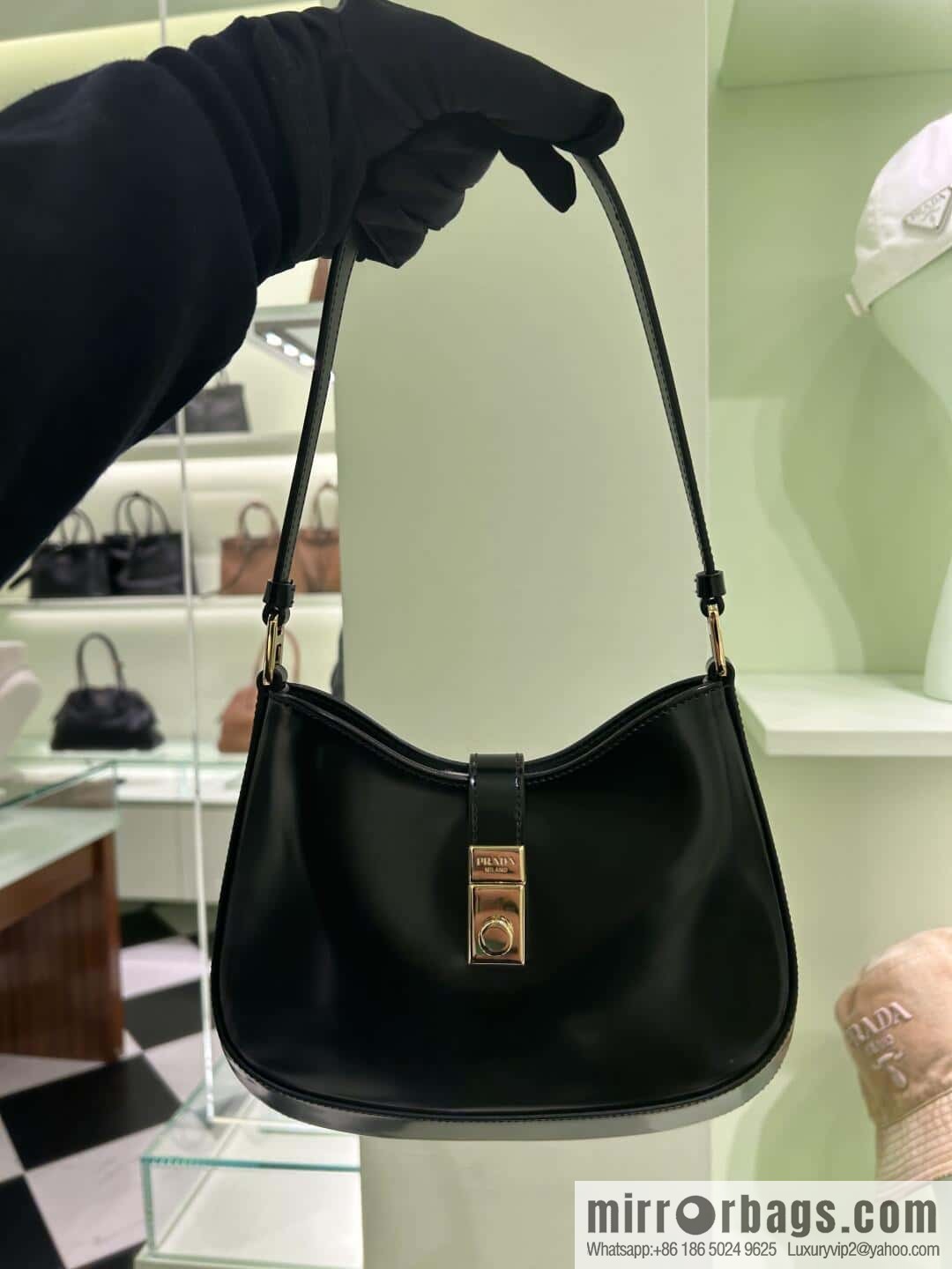 PRADA 🎉 new armpit bag 🎉🎉 1BC169A 🎉🎉 black