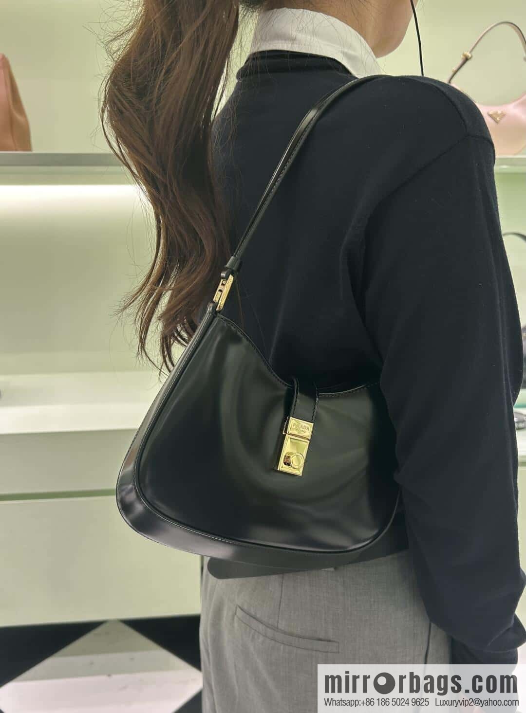 PRADA 🎉 new armpit bag 🎉🎉 1BC169A 🎉🎉 black