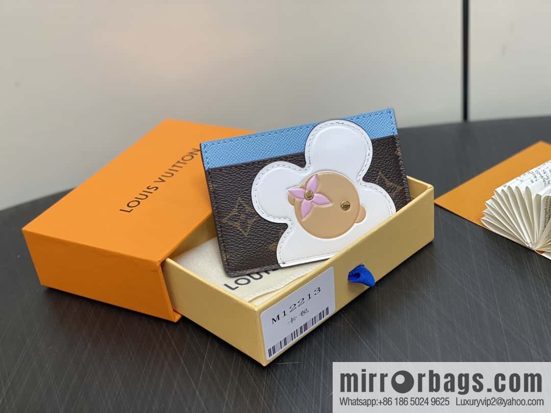 [Boutique‑grade] M12213 presbyopia blue, Christmas card bag wallet series LV CHARMS card holder