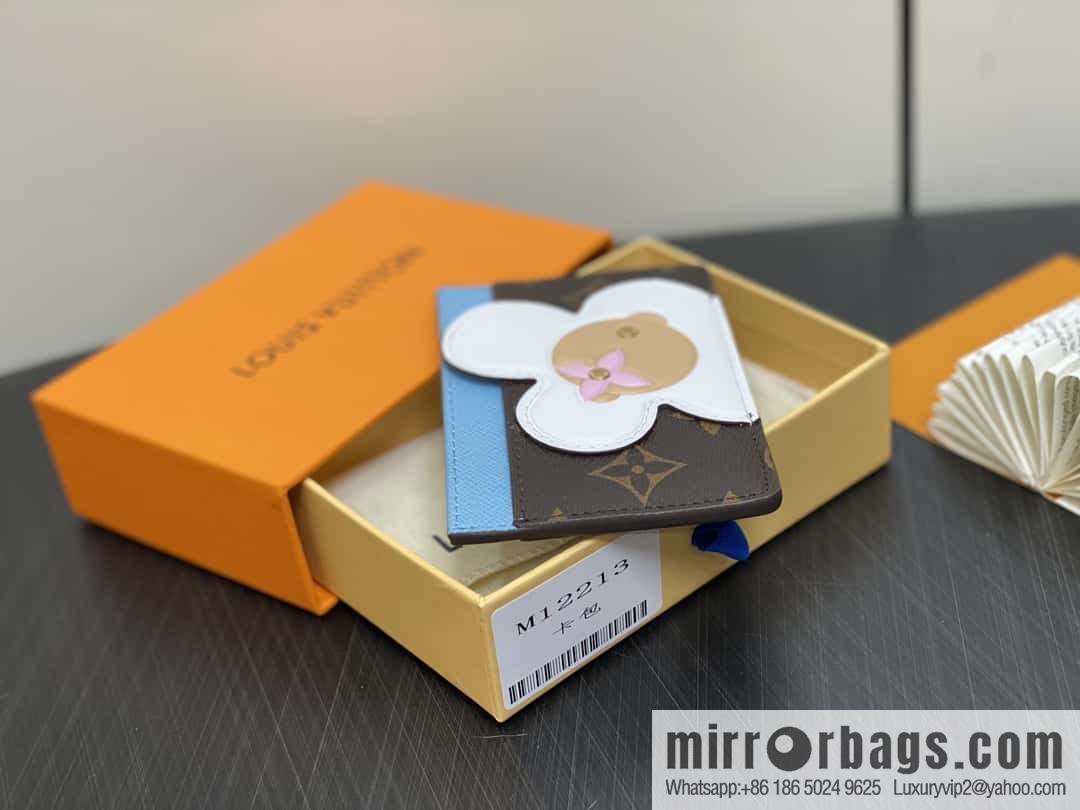 [Boutique‑grade] M12213 presbyopia blue, Christmas card bag wallet series LV CHARMS card holder