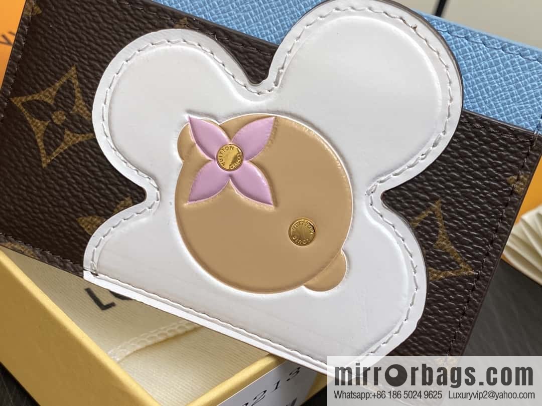 [Boutique‑grade] M12213 presbyopia blue, Christmas card bag wallet series LV CHARMS card holder