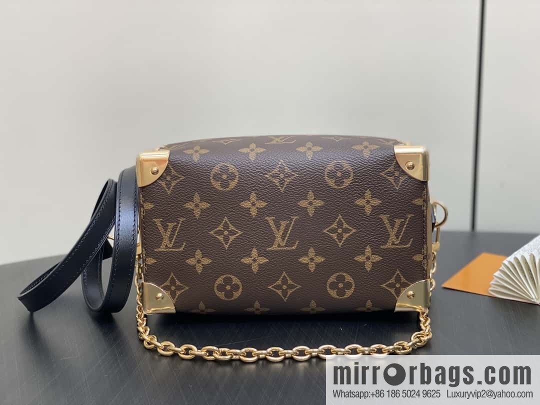 [Boutique‑grade] M13146 presbyopia black leather, catwalk pillow bag series Speedy 20 rivet show Lv pillow
