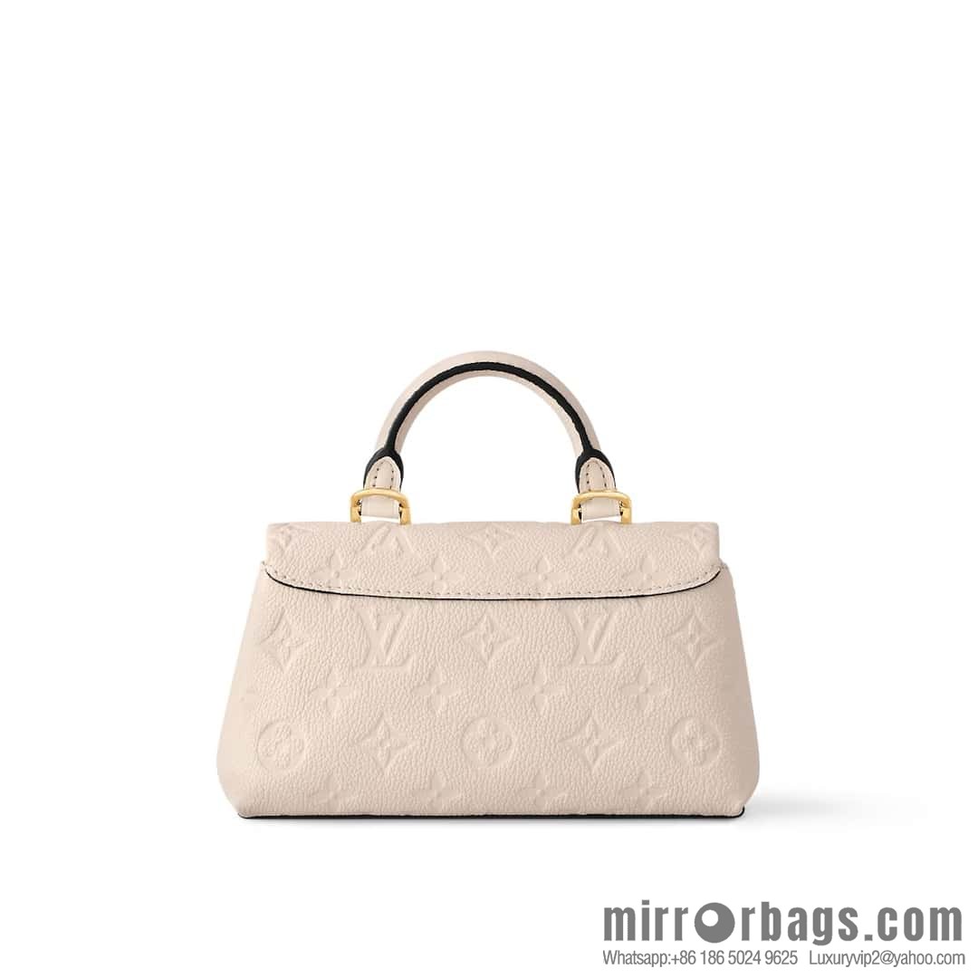 [Boutique‑grade] M12145 milky white full leather embossed, chain bag handbag series, the new NANO MADELEINE handbag of the season
