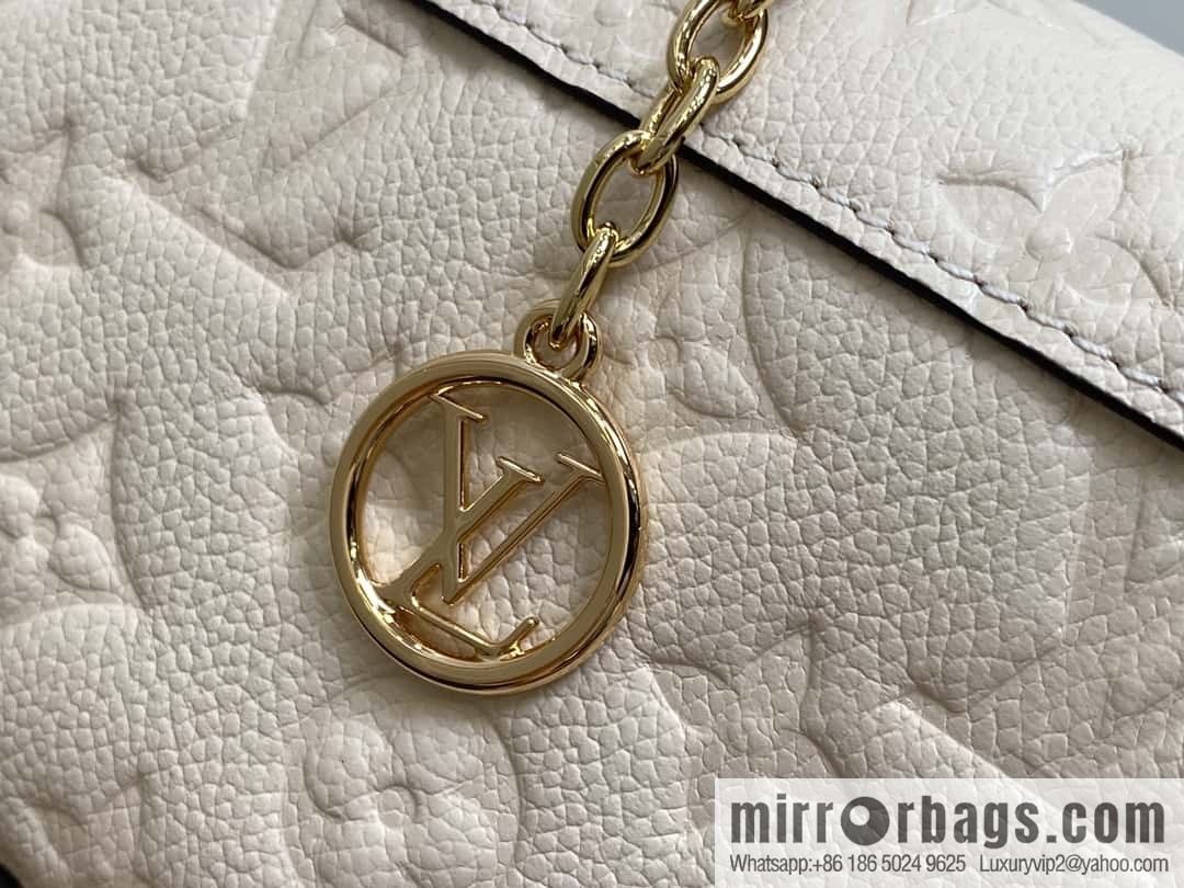 [Boutique‑grade] M12145 milky white full leather embossed, chain bag handbag series, the new NANO MADELEINE handbag of the season
