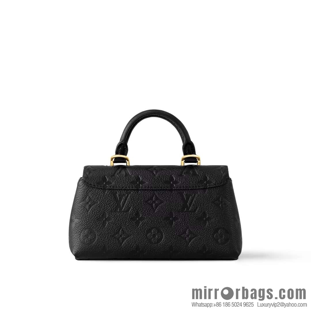 [Boutique‑grade] M12144 black full leather embossed, chain bag handbag series, the new NANO MADELEINE handbag of the season