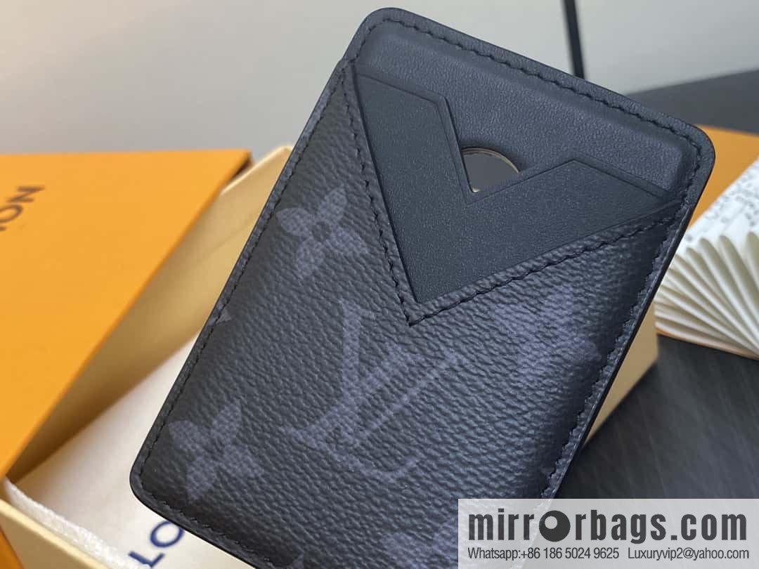 [Boutique‑grade] M12602 black flower, magnetic mobile phone card clip, this magnetic card clip