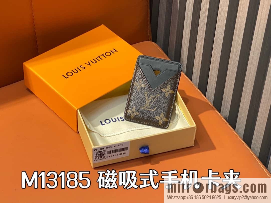 [Boutique‑grade] M13185 presbyopia black, magnetic mobile phone card holder