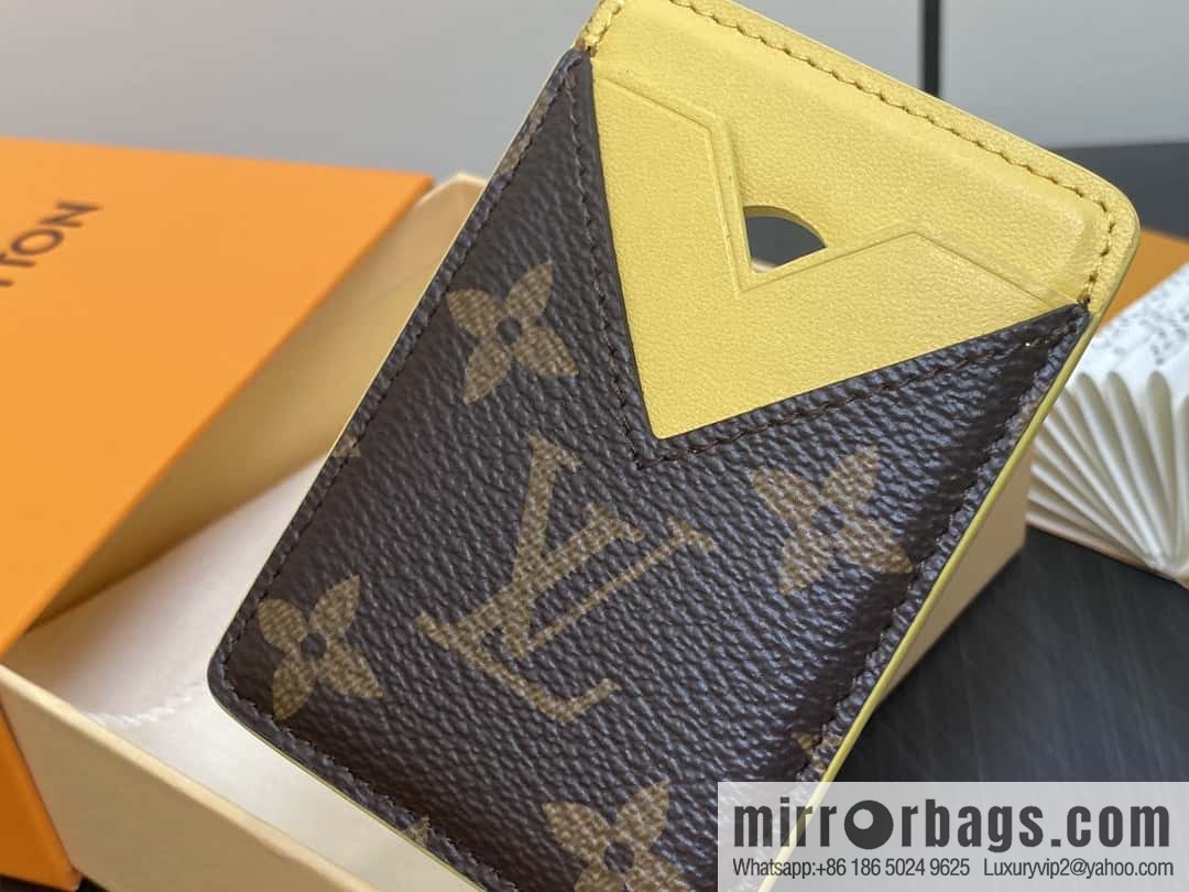 [Boutique‑grade] M12853 old flower yellow, magnetic mobile phone card holder