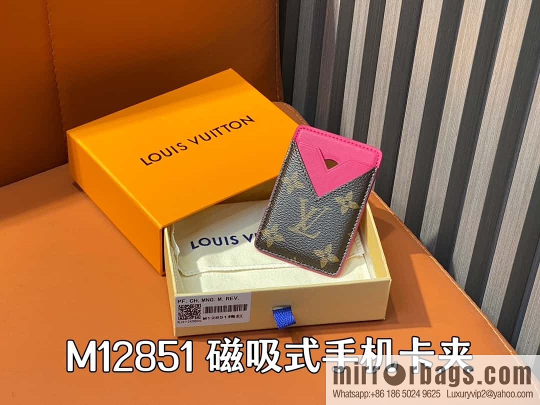 [Boutique‑grade] M12851 presbyopia plum red, magnetic mobile phone card clip, this magnetic card clip