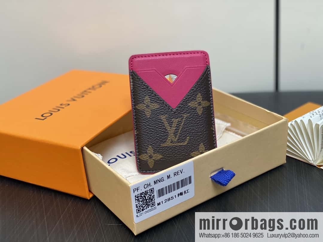 [Boutique‑grade] M12851 presbyopia plum red, magnetic mobile phone card clip, this magnetic card clip