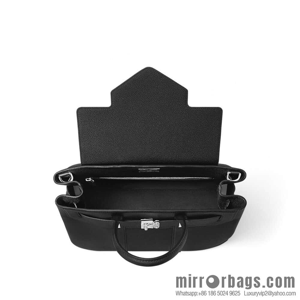 [Boutique‑grade] M23513 black full leather, handbag, briefcase series GEORGES TOTE medium handbag