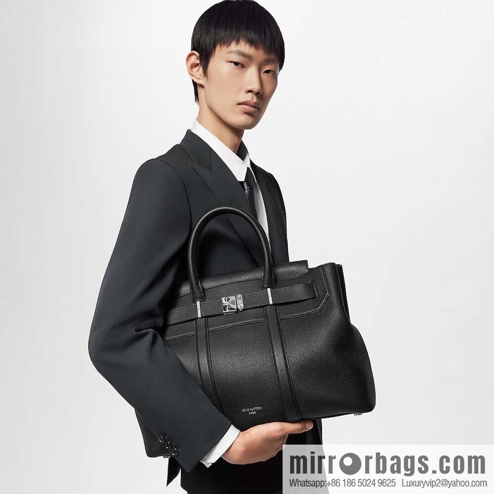 [Boutique‑grade] M23513 black full leather, handbag, briefcase series GEORGES TOTE medium handbag