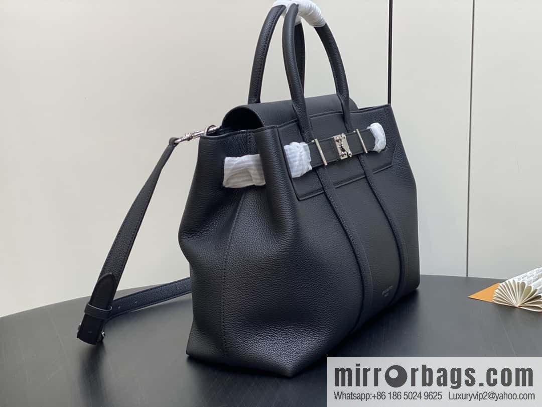 [Boutique‑grade] M23513 black full leather, handbag, briefcase series GEORGES TOTE medium handbag