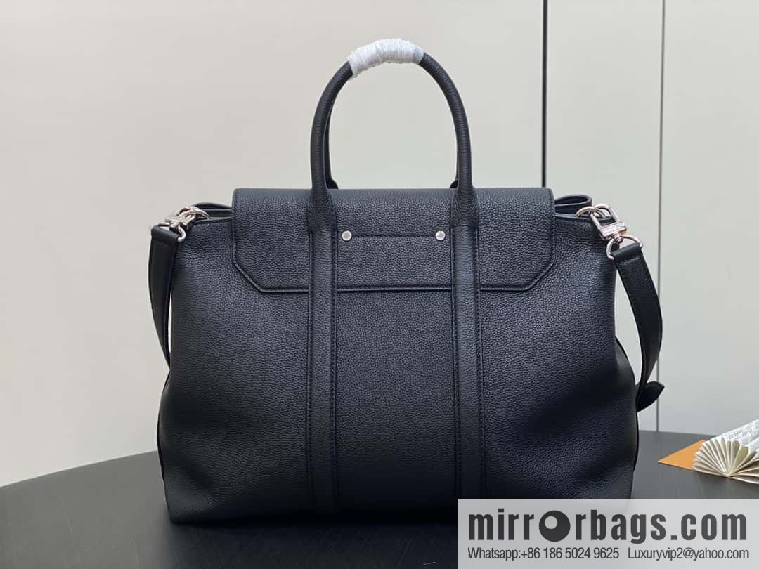 [Boutique‑grade] M23513 black full leather, handbag, briefcase series GEORGES TOTE medium handbag