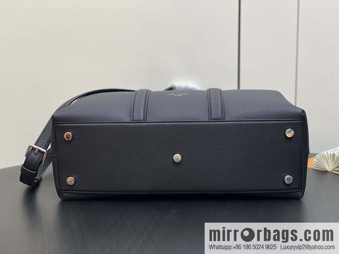 [Boutique‑grade] M23513 black full leather, handbag, briefcase series GEORGES TOTE medium handbag