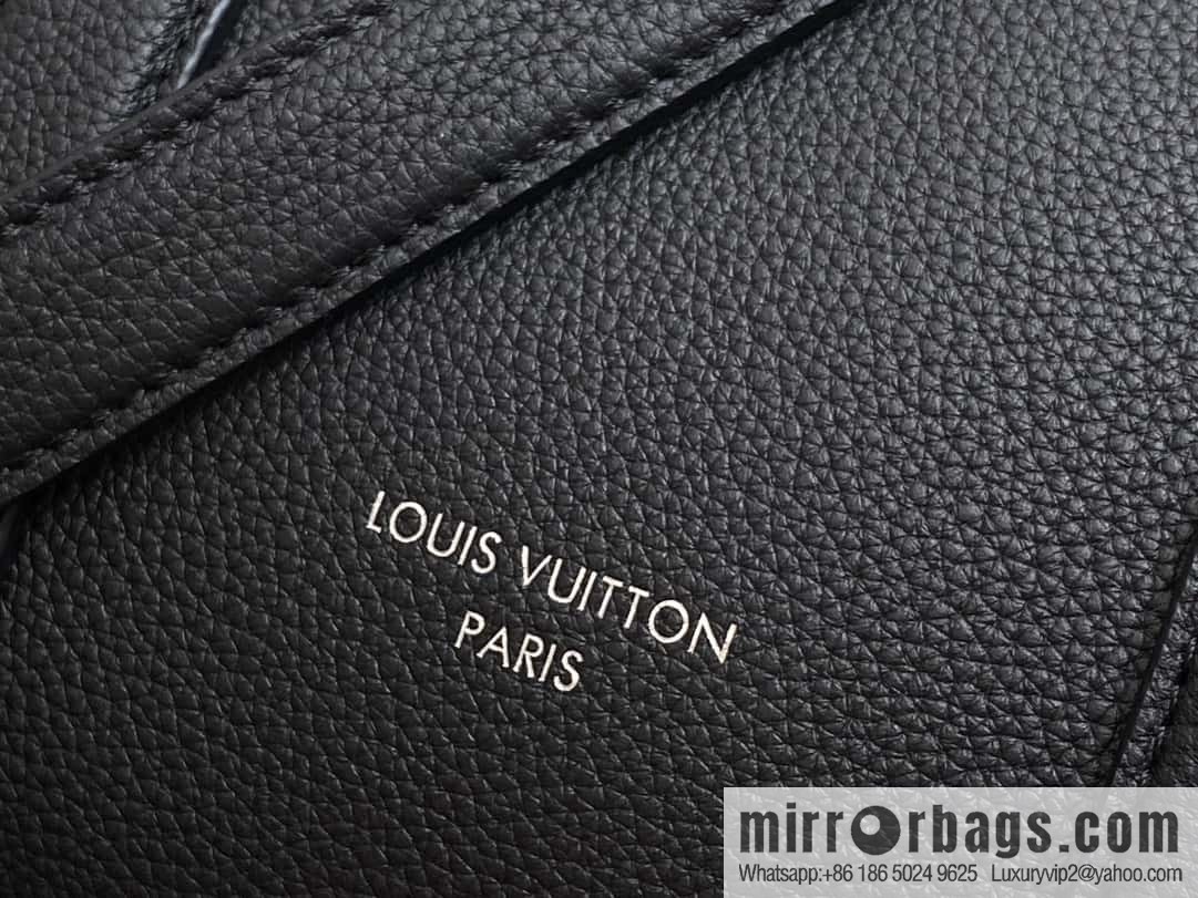 [Boutique‑grade] M23513 black full leather, handbag, briefcase series GEORGES TOTE medium handbag