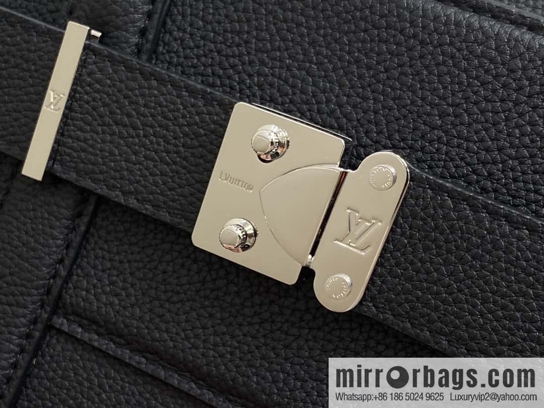 [Boutique‑grade] M23513 black full leather, handbag, briefcase series GEORGES TOTE medium handbag