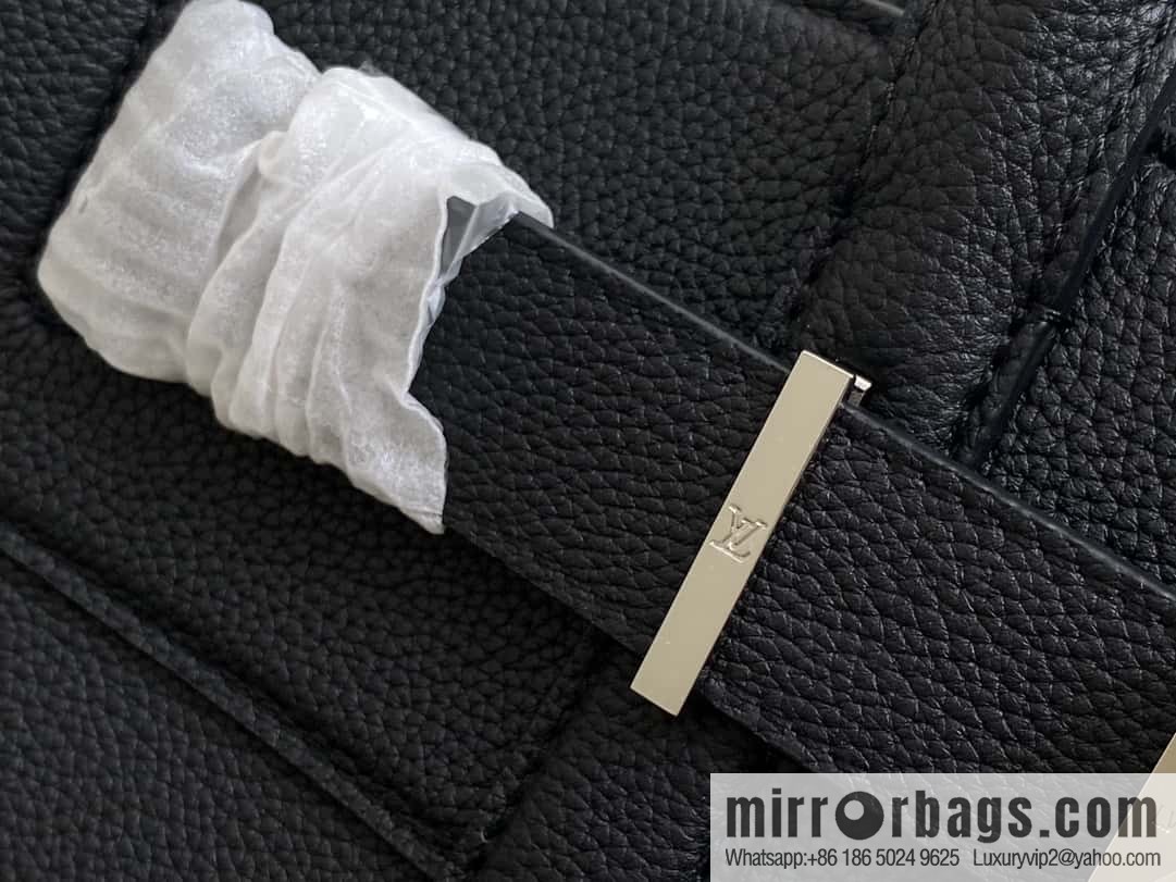 [Boutique‑grade] M23513 black full leather, handbag, briefcase series GEORGES TOTE medium handbag