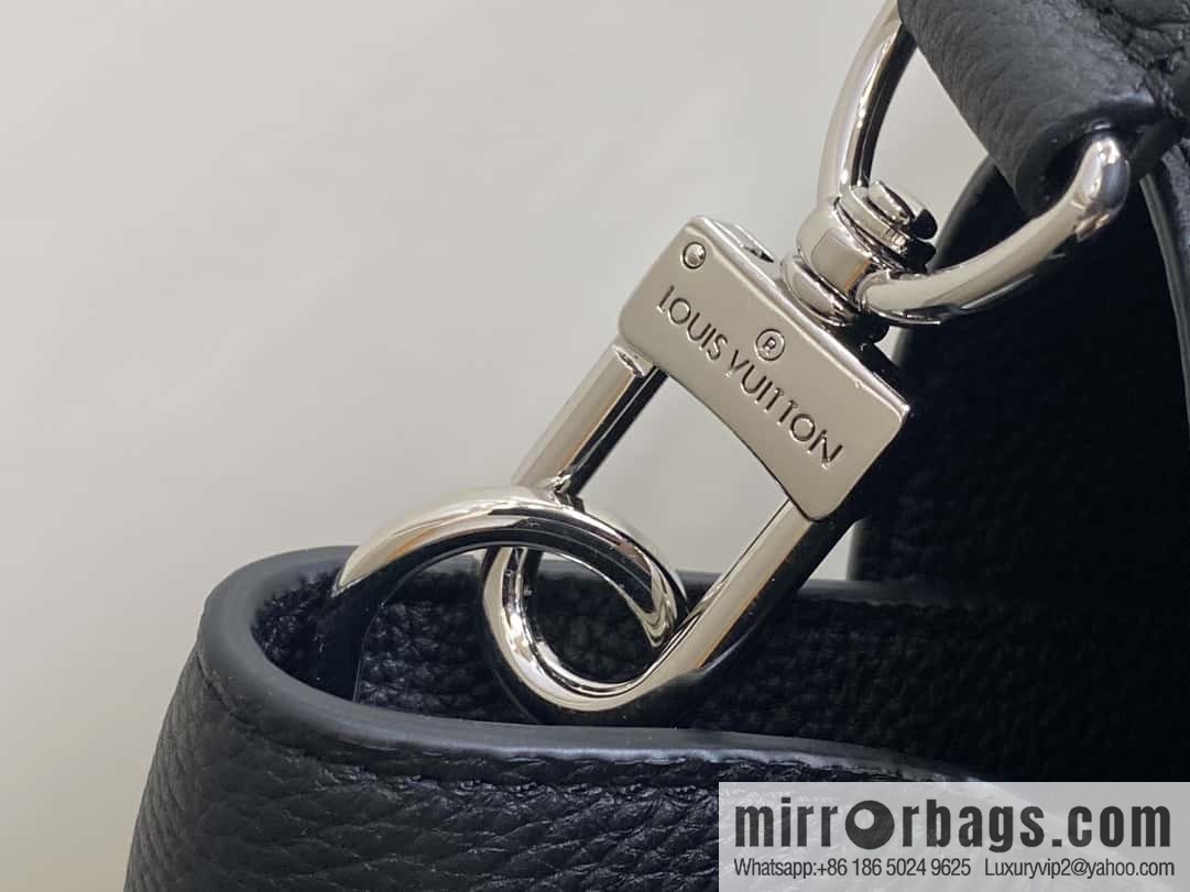 [Boutique‑grade] M23513 black full leather, handbag, briefcase series GEORGES TOTE medium handbag