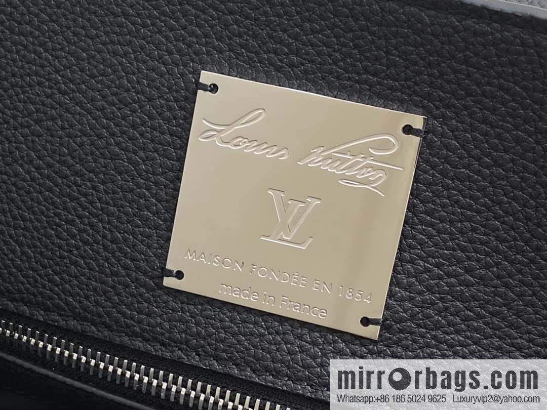 [Boutique‑grade] M23513 black full leather, handbag, briefcase series GEORGES TOTE medium handbag