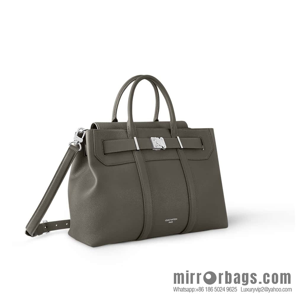 [Boutique‑grade] M11664 light gray, men's bag, handbag, briefcase series GEORGES TOTE medium handbag