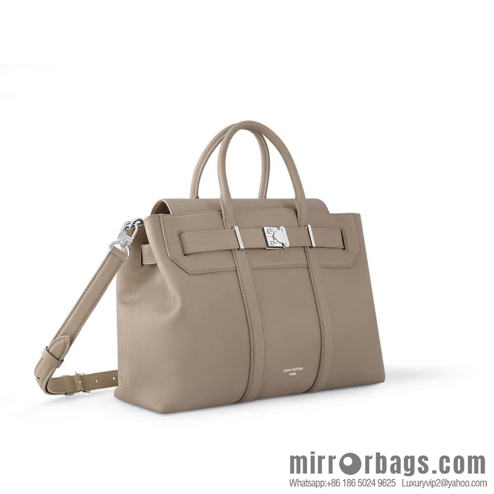 [Boutique‑grade] M11664 light gray, men's bag, handbag, briefcase series GEORGES TOTE medium handbag