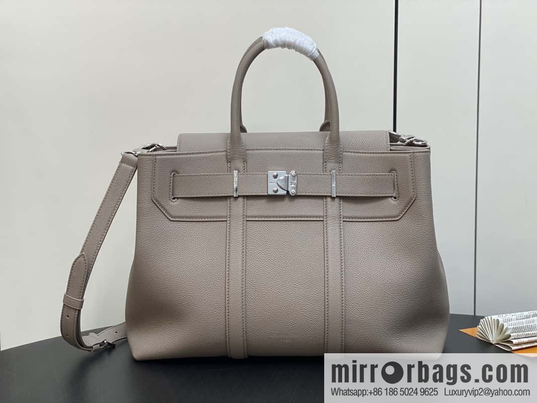 [Boutique‑grade] M11664 light gray, men's bag, handbag, briefcase series GEORGES TOTE medium handbag